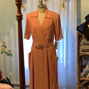 Vintage Liz Claiborne wrap dress trench coat style
